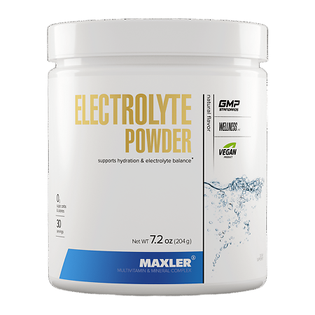 Макслер Электролит Паудер вкус натуральный / Maxler Electrolyte Powder Natural Flavor порошок  по 204 г 1 шт