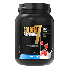 Купить Макслер Голден 7 Протеин Бленд вкус клубничный крем / Maxler Golden 7 Protein Blend Strawberry Cream Flavor порошок по 907 г 1 шт цена