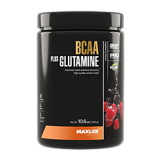 Купить Макслер БЦАА плюс Глутамин вкус малина / Maxler BCAA plus Glutamine Raspberry flavor порошок по 300 г 1 шт цена