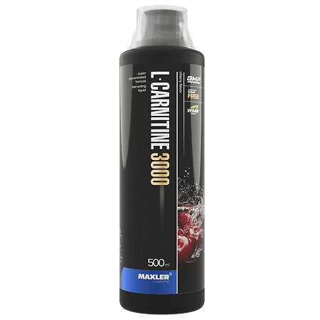 Изображение товара Макслер Л-Карнитин 3000 вишня 500 мл биодобавка для энергии и обмена веществ