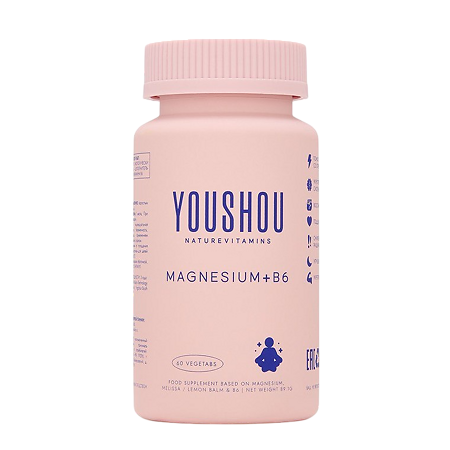 Юшу Магний+В6 с Мелиссой Табл / Youshou Magnesium+B6 Tablet таблетки покрыт.об. массой 1485 мг 60 шт