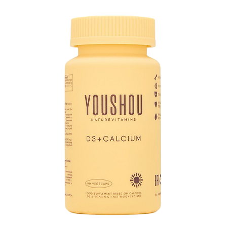 Юшу Д3+Кальций с Ацеролой Капс/Youshou D3+Calcium Capsules капсулы по 842 мг 90 шт