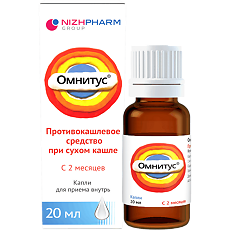 Изображение товара Омнитус капли для приема внутрь 5 мг/мл фл 20 мл 1 шт