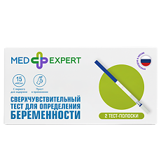 Купить Med Expert Тест-полоска для определения беременности β-ХГЧ-ИМБИАН-ИХА 2 шт цена