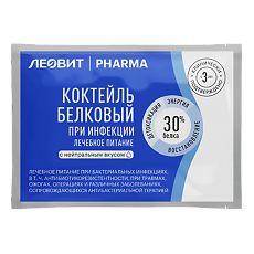 Изображение товара Леовит Pharma Коктейль белковый при инфекции нейтральным вкусом пакет 20 г 1 шт