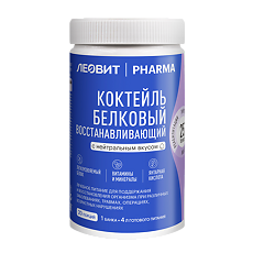 Купить Леовит Pharma Коктейль белковый восстанавливающий с нейтральным вкусом банка 400 г 1 уп цена