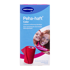 Купить Бинт Пеха-хафт/Peha-haft Color когезивный эластичный фиксирующий 4 м х 10 см красный 1 шт цена