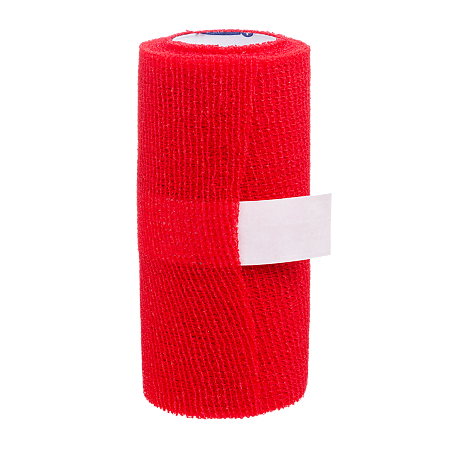 Бинт Пеха-хафт/Peha-haft Color когезивный эластичный фиксирующий 4 м х 10 см красный 1 шт