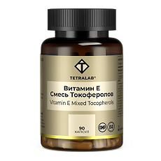 Купить Tetralab Витамин Е. Смесь токоферолов капсулы по 310 мг 90 шт цена