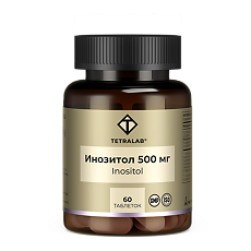 Купить Tetralab Инозитол 500 мг таблетки массой 900 мг 60 шт цена