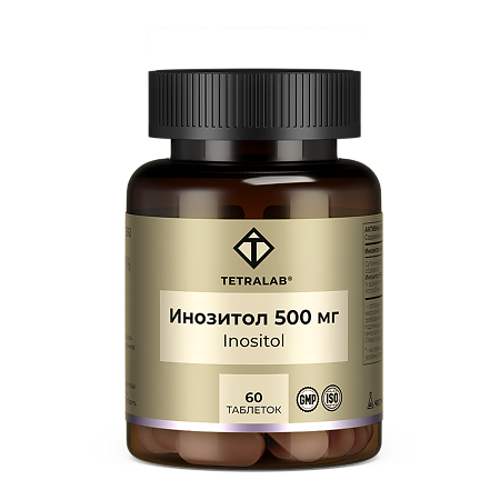 Изображение товара Тетралеб Инозитол 500 мг таблетки 60 шт для поддержки нервной системы и обмена веществ