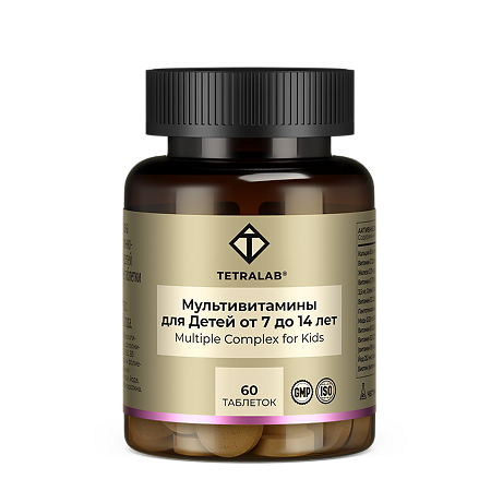 Изображение товара Tetralab От А до цинка витаминно-минеральный комплекс для детей от 7 до 14 лет жевательные таблетки массой 920 мг 60 шт