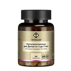 Купить Tetralab От А до цинка витаминно-минеральный комплекс для детей от 3 до 7 лет жевательные таблетки массой 900 мг 60 шт цена