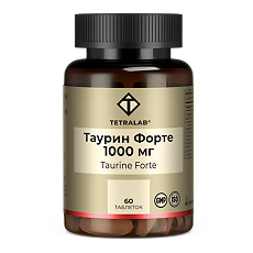 Купить Tetralab Таурин 1000 Форте таблетки покрыт.об. массой 1545 мг 60 шт цена