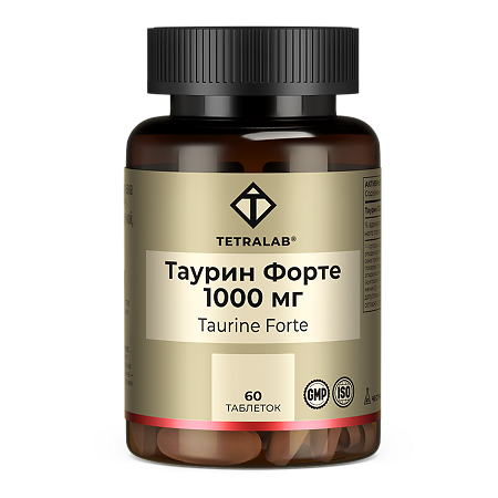 Изображение товара Тетралэб Таурин 1000 Форте таблетки покрытой оболочкой 60 шт