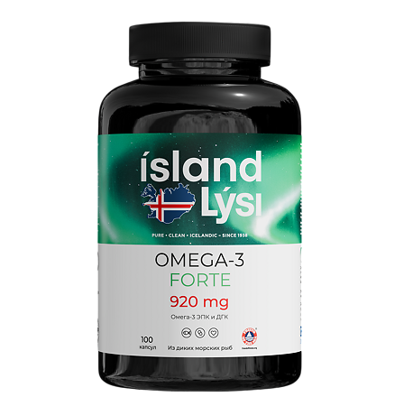 Lysi Омега-3 Форте 920 мг / Omega-3 Forte 920 mg капсулы массой 1500 мг 100 шт