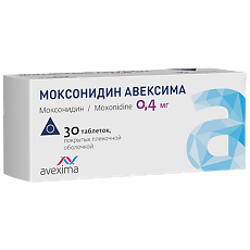 Изображение товара Моксонидин Авексима таблетки покрыт.плен.об. 0,4 мг 30 шт