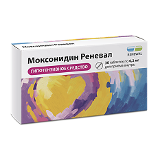Купить Моксонидин Реневал таблетки покрыт.плен.об. 0,2 мг 30 шт цена