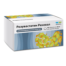Купить Розувастатин Реневал таблетки покрыт.плен.об. 20 мг 90 шт цена