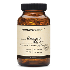 Купить Fortevit Expert Омега-3 Макс 600 мг ЭПГ и ДГК/Omega-3 Max 600 mg EPA&DHA капсулы массой 1400 мг 60 шт цена