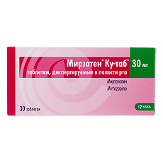 Изображение товара Мирзатен Ку-таб таблетки диспергируемые в полости рта 30 мг 30 шт