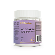 Изображение товара Health Solution Коллаген с гиалуроновой кислотой/Сollagen hyaluronic acid со вкусом вишня порошок массой по 180 г 1 шт