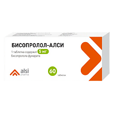 Купить Бисопролол-АЛСИ таблетки покрыт.плен.об. 5 мг 60 шт цена