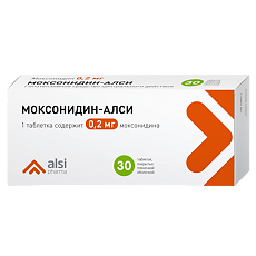 Изображение товара Моксонидин-АЛСИ таблетки покрыт.плен.об. 0,2 мг 30 шт