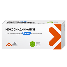 Купить Моксонидин-АЛСИ таблетки покрыт.плен.об. 0,4 мг 30 шт цена