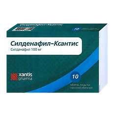Купить Силденафил-Ксантис таблетки покрыт.плен.об. 100 мг 10 шт цена