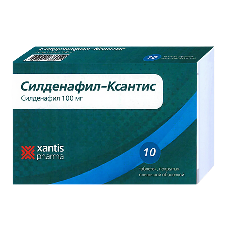 Силденафил-Ксантис таблетки покрыт.плен.об. 100 мг 10 шт