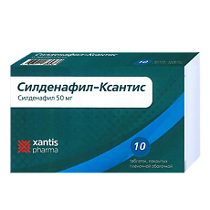 Изображение товара Силденафил-Ксантис 50 мг таблетки для лечения эректильной дисфункции, 10 шт