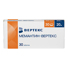 Купить Мемантин-Вертекс таблетки покрыт.плен.об. 20 мг 30 шт цена