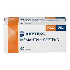 Купить Мемантин-Вертекс таблетки покрыт.плен.об. 20 мг 90 шт цена