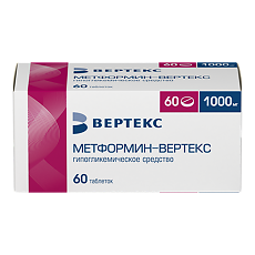 Купить Метформин таблетки покрыт.плен.об. 1000 мг 60 шт цена