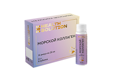 Купить Health Solution Морской коллаген/ Fish (рыбный) Сollagen со вкусом клубники жидкость в ампуле по 25 мл 14 шт цена