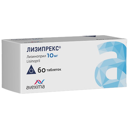 Лизипрекс таблетки 10 мг 60 шт