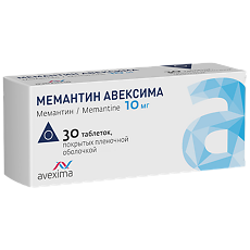 Изображение товара Мемантин Авексима таблетки покрыт.плен.об. 10 мг 30 шт