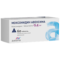 Купить Моксонидин Авексима таблетки покрыт.плен.об. 0,4 мг 60 шт цена