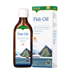 Изображение товара Dr. Thomson Jones Fish Oil / Доктор Томсон Джонс Рыбий Жир co вкусом апельсина жидкость во флаконах по 150 мл 1 шт