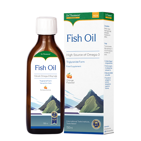 Dr. Thomson Jones Fish Oil / Доктор Томсон Джонс Рыбий Жир co вкусом апельсина жидкость во флаконах по 150 мл 1 шт
