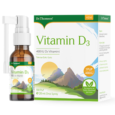 Изображение товара Dr. Thomson Vitamin D3 400 IU / Доктор Томсон Витамин D3 400 МЕ жидкость во флаконах по 20 мл с дозатором-распылителем 1 шт