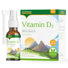 Купить Dr. Thomson Vitamin D3 1000 IU / Доктор Томсон Витамин D3 400 МЕ жидкость во флаконах по 20 мл с дозатором-распылителем 1 шт цена