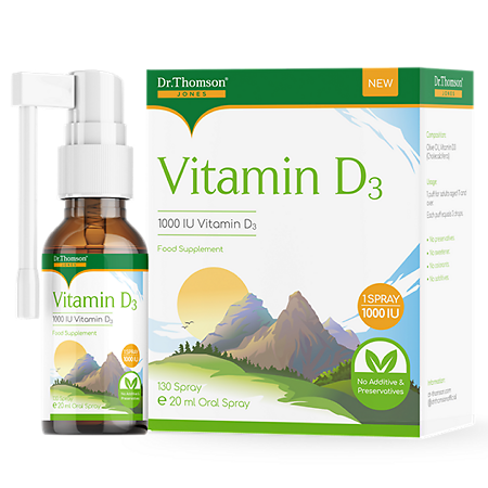 Dr. Thomson Vitamin D3 1000 IU / Доктор Томсон Витамин D3 400 МЕ жидкость во флаконах по 20 мл с дозатором-распылителем 1 шт