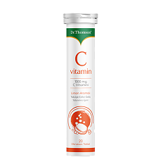 Купить Dr. Thomson Effervescent Vitamin C  / Доктор Томсон Эффервесент Витамин С шипучие таблетки массой 4010 мг со вкусом лимона 20 шт цена