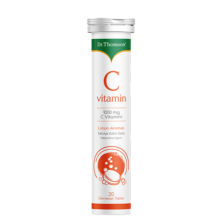 Dr. Thomson Effervescent Vitamin C  / Доктор Томсон Эффервесент Витамин С шипучие таблетки массой 4010 мг со вкусом лимона 20 шт