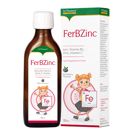 Dr. Thomson FerBZinc / Доктор Томсон ФерБЦинк со вкусом ежевики жидкость во флаконах по 150 мл 1 шт