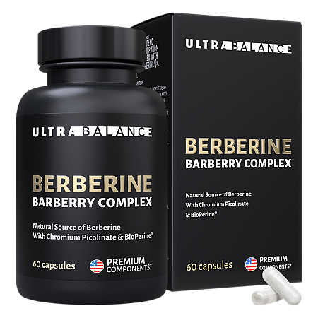 Барбарис комплекс с Хромом и Биоперином/Barberry complex with Chromium & Bioperine Ultrabalance 60 шт