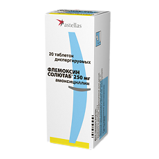 Изображение товара Флемоксин Солютаб таблетки диспергируемые 250 мг 20 шт