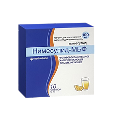 Купить Нимесулид-МБФ гранулы д/приг суспензии для приема внутрь 100 мг пак 2 г 10 шт цена